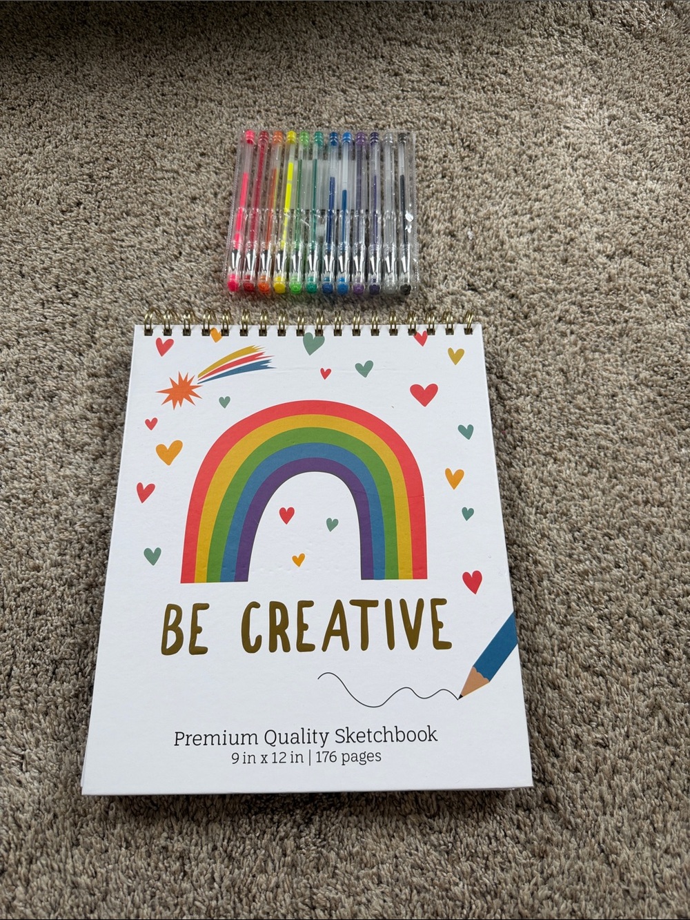 Be creative sketchbook and markers